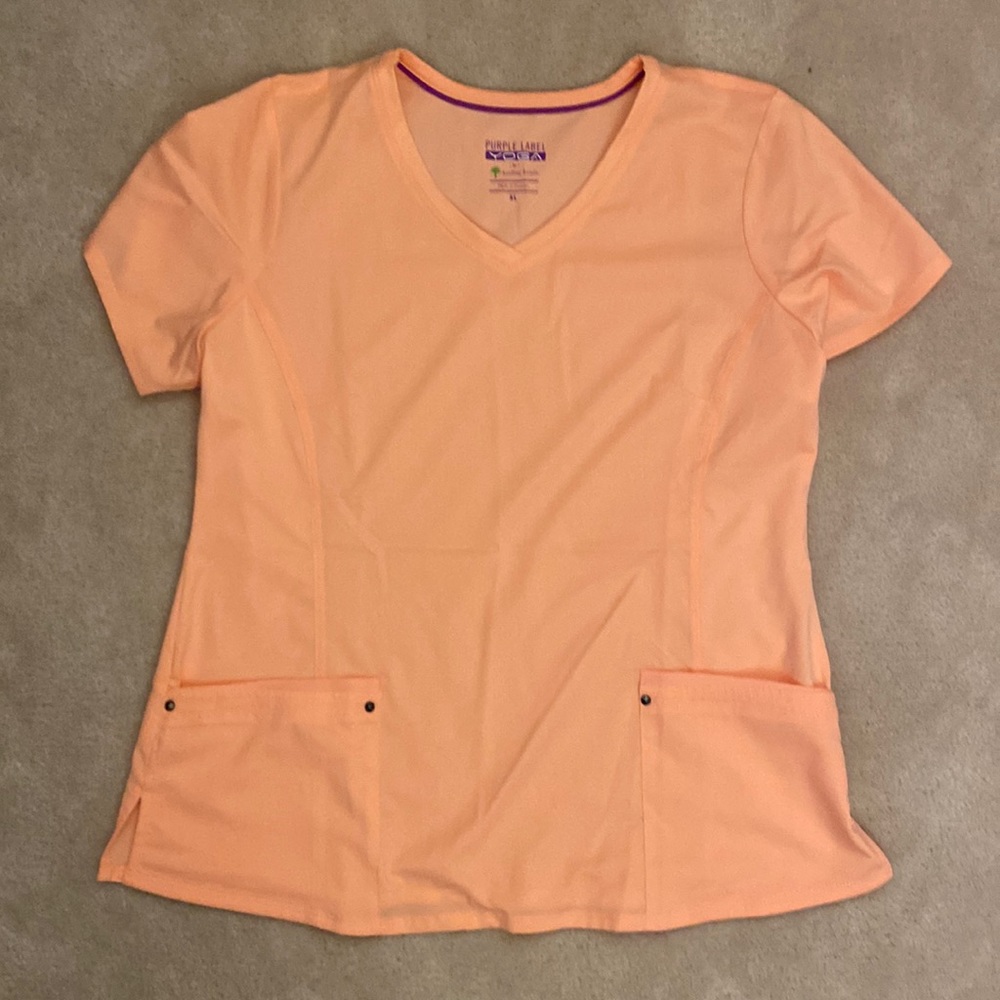 Peach scrub top